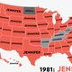 Illustration for article titled Map: Six Decades of the Most Popular Names for Girls, State-by-State